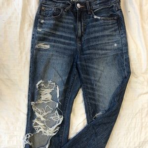 Dark wash ripped blue American Eagle jeans